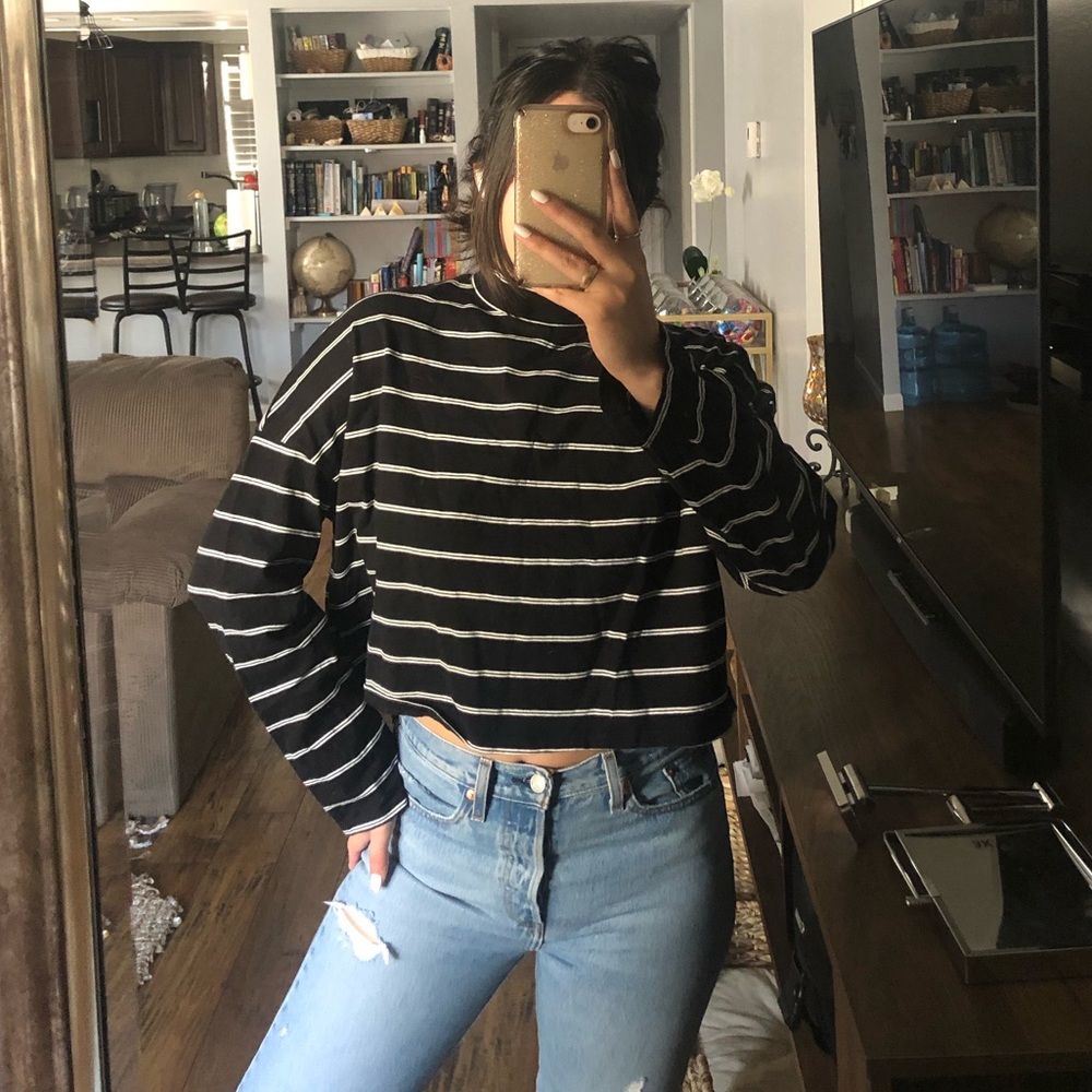 Striped boxy long sleeve